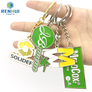 Nuevo estilo personalizado promocional 2D 3D Llaveros De <span class=keywords><strong>Metal</strong></span> llavero diseño personalizado Logo llaveros con cadena - Product Image 4