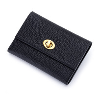 Dompet pendek kulit sapi asli untuk wanita, dompet pendek kulit sapi asli modis grosir, dompet koin tempat kartu lembut untuk wanita
