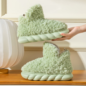 Winter High <strong>Boots</strong> Cloud Cotton Warmth <strong>slippers</strong> Men and Women Indoor and Outdoor Colorful Non-slip Soft Bottom PVC <strong>Sole</strong> Shoes - Product Image 2