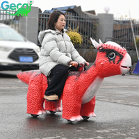 Manège de dinosaure animatronique de divertissement, scooter électrique à pièces pour enfants