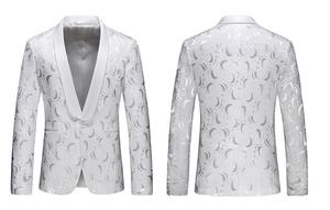 Nuevo Conjunto <span class=keywords><strong>de</strong></span> 3 Piezas (Chaqueta + Pantalones + Chaleco) <span class=keywords><strong>de</strong></span> Moda para Banquete, Jacquard, Corte Entallado, <span class=keywords><strong>Traje</strong></span> Formal <span class=keywords><strong>de</strong></span> <span class=keywords><strong>Caballero</strong></span> para Boda - Product Image 2