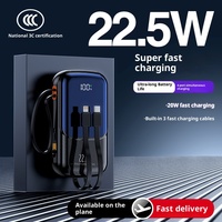 Batterie externe certifiée 3C KP200 20000mAh 22.5W à charge ultra-rapide, idéale pour les cadeaux d'affaires, le streaming en direct et l'alimentation mobile personnalisée