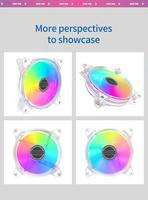 Aflion PC-Schrank Kühlung RGB Lüfter Computer Desktop Gaming Kühler Lüfter Kühler Kühler für PC-Schrank