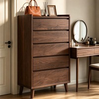 Meubles de salon modernes et luxueux, table en bois de noyer, commodes, organisateur, armoire de rangement, commodes en acier inoxydable