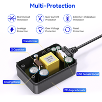 Anpassbarer Wiederaufladbarer Netzadapter 12V 2A 24V1A 24W Stromversorgungsadapter für CCTV-Kamera LED-Licht UL-Zertifizierung