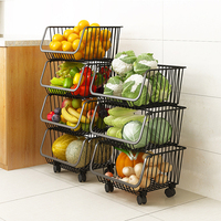 Metalen Draad Keuken Badkamer Multi-layer Opbergmanden