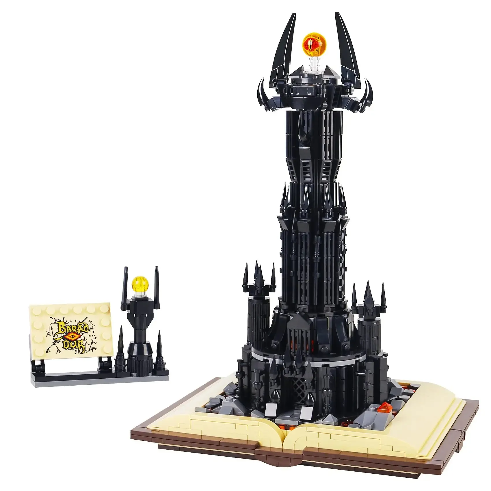Hot Creator's Dark Tower Magic Book Building Blocks Medieval Architecture Plastic Bricks Set MOC Castle Construction Toys Gift