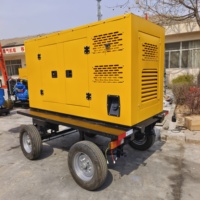 Générateur diesel insonorisé de 50 kW avec remorque à 4 roues à vendre