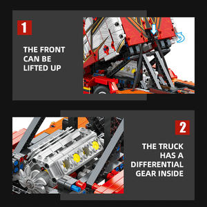 JIESTAR JJ9070 1708PCS Série d'ingénierie Modèle de camion lourd Scania statique en blocs de construction Jouet éducatif technique Cadeau de fête - Product Image 3