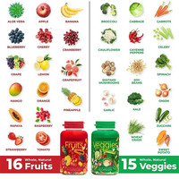 Complément Alimentaire Complet OEM Marque Blanche Fruits et Légumes en Capsules pour Femmes, Hommes et Enfants – Fibres Alimentaires et Soutien Immunitaire 200g