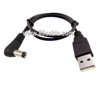 USB auf Typ M Barrel 5V DC-Stromkabel - Stromkabel - USB (Nur Strom) (M) auf DC-Buchse 2,1/2,5mm*5,5mm (M) Schwarz