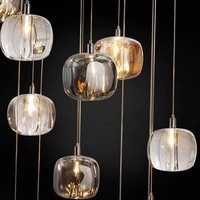 Lustre décoratif moderne pour la maison, salle à manger, lampes en verre LED, luminaires suspendus pour la cuisine