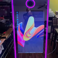 Free Custom Logo baru layar sentuh cermin Stan foto interaktif Selfie foto Booth mesin Printer bingkai foto Booth cermin