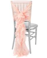 Meilleure vente à volants chaise arrière arc fantaisie chaise couverture ceinture pour hôtel Banquet décoration de fête de mariage