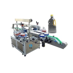 Etichettatrice automatica a doppio lato bottiglia di olio shampoo gel doccia macchina etichettatrice per bottiglie piatte - Product Image 2