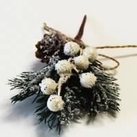 Aksesoris Natal Baru: Jarum Pinus, Buah Pinus, Buah Berry, Karangan Bunga, Kerucut Dekoratif, Cabang Pinus untuk Lingkaran Karangan Bunga Natal