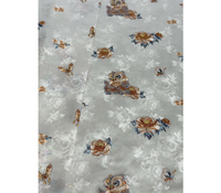 Tissu brodé 100 % polyester motif Danse du Lion, tissé doux, idéal pour robes et Cheongsams – Grande Vente
