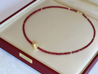 Bijoux en perles fines, rubis naturel, 10-11 mm, perles rondes sans défaut, couleur dorée riche, perles d'eau de mer, perle dorée des mers du Sud pour femmes