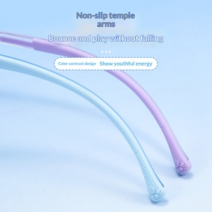 Montatura per Occhiali da Vista Flessibile per Adolescenti e Bambini 52205, Ultraleggera, Quadrata, con Montatura Completa in TR, per il Controllo della Miopia, per Ragazzi e Ragazze, Studenti con Viso Rotondo - Product Image 4