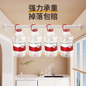 Barre télescopique en acier inoxydable pour sécher les vêtements, longueur réglable de 60 cm, montage mural pour balcon, armoire, cuisine - Product Image 5