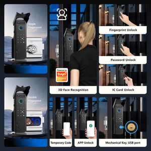 Serrure de porte intelligente Tuya Wifi pour appartement, antivol, étanche, double cylindre, serrure de jante intelligente à empreinte digitale avec <span class=keywords><strong>Carmen</strong></span> - Product Image 3
