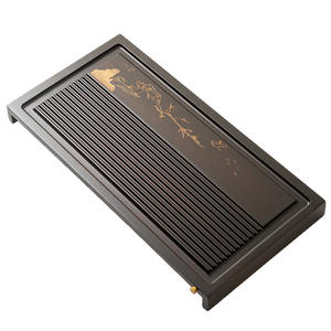 Bandejas de té al por mayor de fábrica, personalizables en tamaño, con logotipos, elevadas, alargadas y engrosadas, de bambú para uso doméstico. - Product Image 5