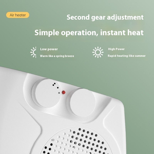 Ventilateur chauffant électrique 500W, air chaud, chauffage instantané, <span class=keywords><strong>2</strong></span> réglages de température, chauffe-ambiance de bureau pour l'hiver - Product Image 4