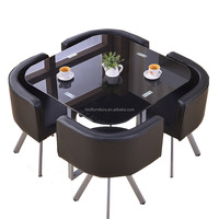 Ventes Flash et Prix Imbattables : Ensemble de 4 Chaises et 1 Table pour Restaurant Fast-Food, Bar et Salle à Manger