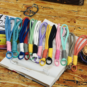 Wholesale High Quality Nylon Lanyards Short Braided Camera Wrist Straps Keychains Suitable for Promotional Activities