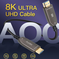 Cable de Video UHD 2.1 de Fibra Óptica UNIEAN de 10M/50M/100M, Cable de Video 4K8K para Monitores de Juegos, TV y Proyectores