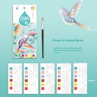Livre de coloriage et de dessin pour enfants en papier, pour peinture à l'eau, graffiti, marque-page, peintures DIY, peinture à la gouache par immersion dans l'eau, transfrontalier