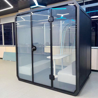 Cabine de bureau Poste de travail acoustique moderne Réunion en ligne 6 sièges Pod de salle de bain préfabriqué