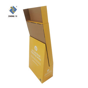 工厂供应定制尺寸可回收促销展示架广告地板纸板展示架商店 - Product Image 5