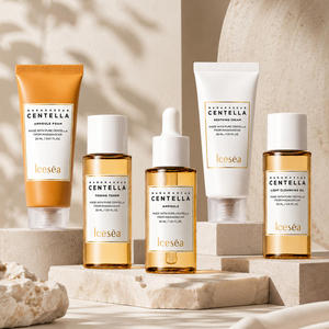 Kit de Soins Cutanés Anti-Imperfections à la Centella Marque Blanche 5 Pièces : Tonique, Ampoule, Crème Apaisante pour Peaux Sensibles et sujetes aux Rougeurs OEM - Product Image 4