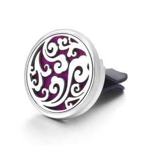 Diffuseur de parfum pour voiture en acier inoxydable de 30 mm, plusieurs styles, aromathérapie, huile essentielle, désodorisant, clip pour grille d'aération - Product Image 3