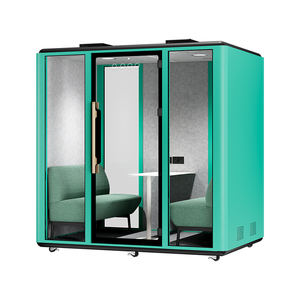 Bán buôn hiện đại cách âm văn phòng Pod nhôm <span class=keywords><strong>Modular</strong></span> cabin với thông gió cho nhiều người làm việc sử dụng - Product Image 6