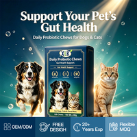 Suplemento Probiótico Patentado para Perros y Gatos, Resistente al Ácido y a la Bilis, 20B CFU, Salud Intestinal, Apoyo Inmunológico, Polvo OEM