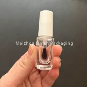 ISMAN Envío Inmediato: Botella Vacía de Esmalte de <span class=keywords><strong>Uñas</strong></span> de 4ml con Pincel, Tapa Negra Mate/Blanca, Envase de Vidrio Transparente, Venta al por Mayor Directa de Fábrica - Product Image 6