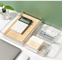 Organisateur de tiroir de bureau en plastique transparent Choice Fun, organiseur de cosmétiques, organiseur de maquillage pour le rangement, conteneur de tiroir de bureau