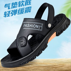 Sandalias de verano para hombre, suela suave, antideslizantes, zapatos de playa, sandalias informales para exteriores, marrón, negro, nuevo estilo 2024, fáciles de poner y llevar - Product Image 4