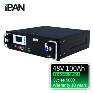 แบตเตอรี่ลิเธียมไอออน Lifepo4 คุณภาพสูงแบบกำหนดเองได้ อายุการใช้งานยาวนาน 48v 100ah สำหรับโทรคมนาคม รองรับการใช้งานแบบ Deep Cycle 6000 ครั้ง - Product Image 4