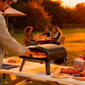<span class=keywords><strong>Four</strong></span> à pizza au gaz rotatif portable professionnel pour la préparation de petites pizzas napolitaines pour restaurant - Product Image 6