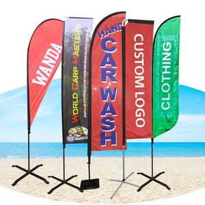 Banderas de Playa Publicitarias Personalizadas, Banderas Impermeables, Nuevas Banderas Publicitarias con Estaca Metálica - Product Image 1