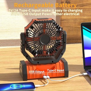 Cắm Trại Pin Hoạt Động <span class=keywords><strong>Powered</strong></span> <span class=keywords><strong>Fan</strong></span> Với Đèn Lồng LED Ánh Sáng 20000MAh Có Thể Sạc Lại Di Động Dao Động <span class=keywords><strong>Fan</strong></span> Không Dây USB Bàn <span class=keywords><strong>Fan</strong></span> Hâm Mộ - Product Image 6