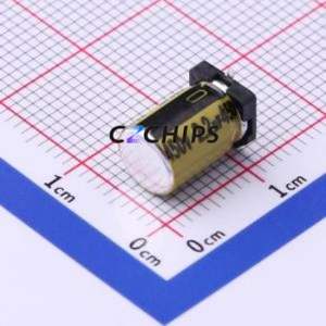 ตัวเก็บประจุอิเล็กโทรไลต์อะลูมิเนียมแบบ SMD รุ่น VKMC1002W2R2MV, ขนาด D6.3xL10 มม., 2.2uF, 20%, 450V, 100mA-100kHz - Product Image 1