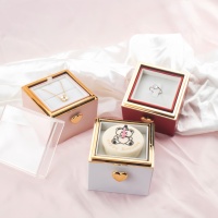 Nouveauté Bijoux en acrylique personnalisable, présentoir pour collier et pendentif, petit ours, anneau de gâteau, cadeau surprise avec motif carré