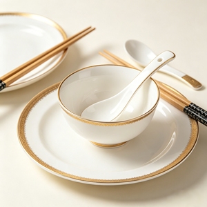Juego de Tazones de Ramen Clásicos Japoneses Personalizados, Vajilla de Porcelana Ecológica de Alta Gama, Tazones para Servir Fideos, Arroz, <span class=keywords><strong>Palillos</strong></span> y Cuchara - Product Image 5