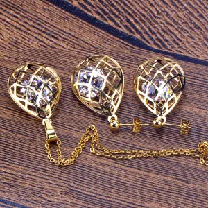 הופ מכירת CZ תכשיטים סיטונאי מחיר כל כך יפה עיצוב גבוהה מדף שעמדו יהלומי תלבושות תכשיטי סט