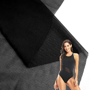 2023 custom print 4 way stretch upf 50 tan through swimsuit 80%nylon 20%spandex swimwear mesh fabric