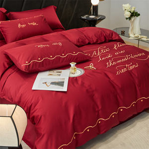 Vente en gros de draps de lit en coton biologique Queen Size lot de literie lot de literie drap de lit couette ensemble de literie-<span class=keywords><strong>acheter</strong></span> housse de couette - Product Image 2